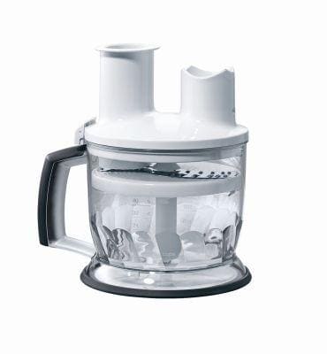 Kompakt-Küchenmaschinenaufsatz 1500ml komplett für Braun Stabmixer Typ  4165, 4130, 4191, 4192,, MQ 70 weiß