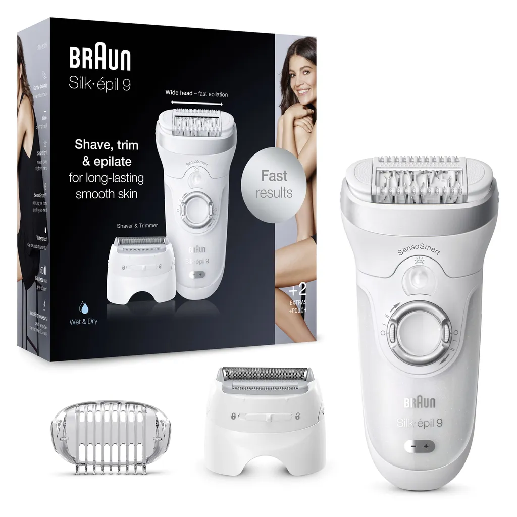 Braun Silk-épil 9 9-705 Epilierer, weiß/silber