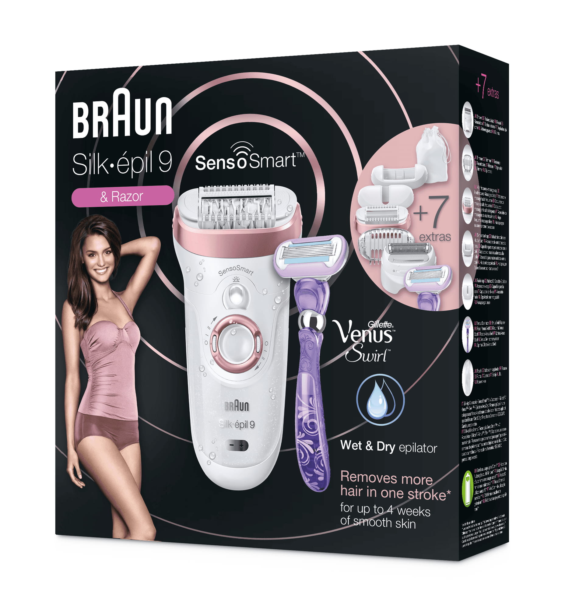 Braun Silk-épil 9 9-870 SensoSmart Epilierer mit 7 Extras,  Roségold