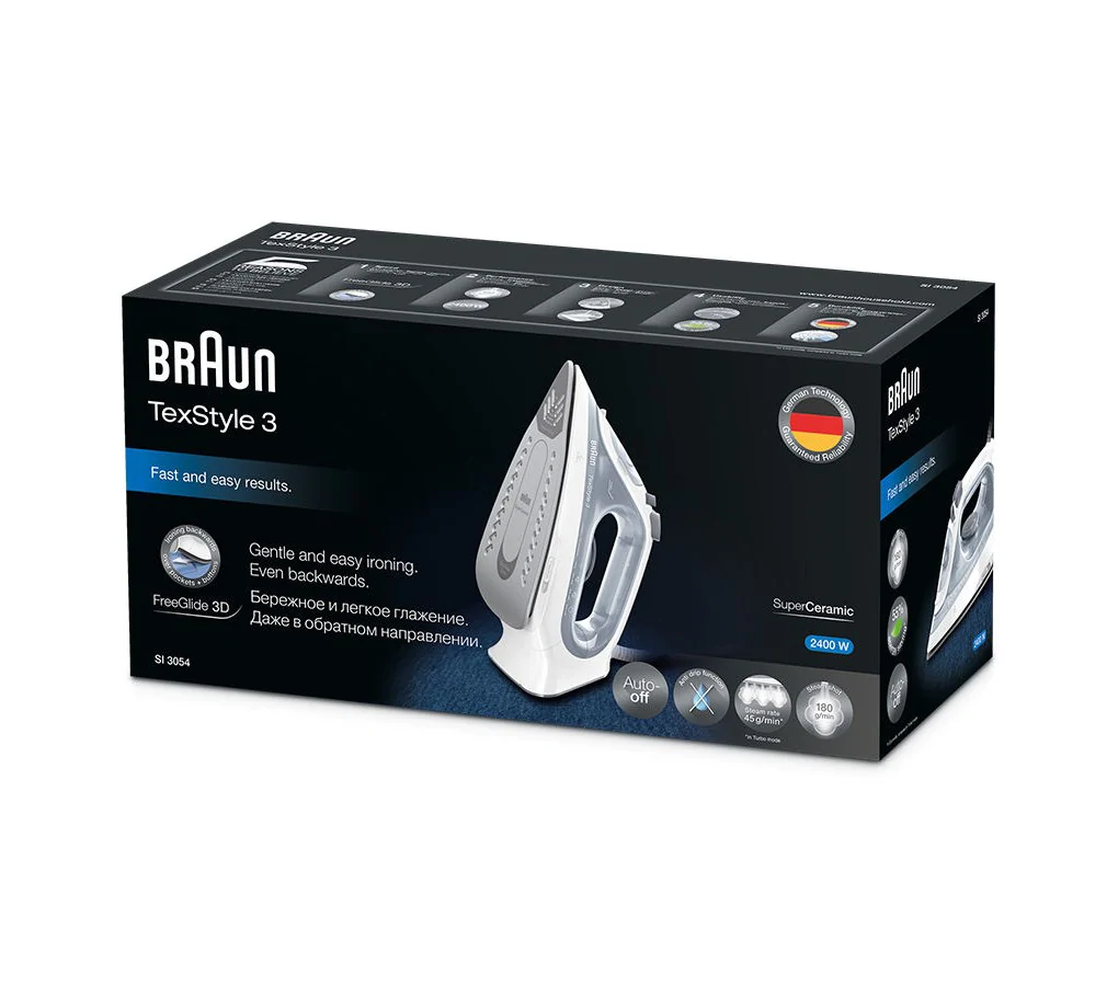 Braun TexStyle 3 Dampfbügeleisen SI 3054 Grau