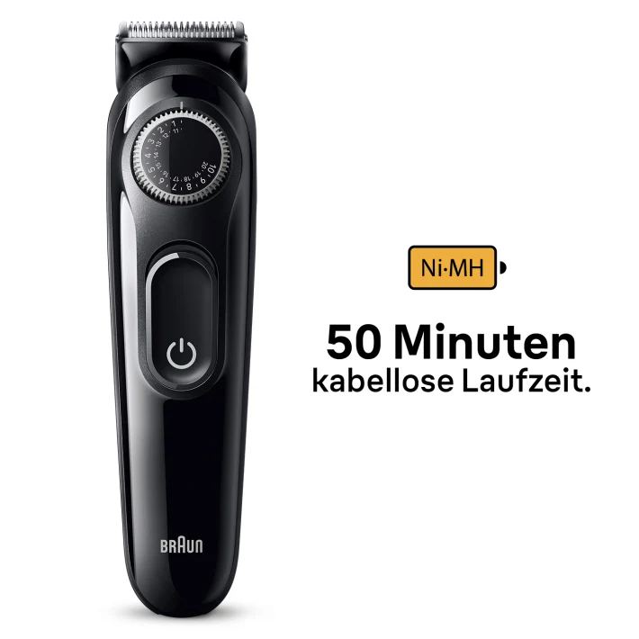 Braun Barttrimmer BT3410 mit Präzisionsrad und 3 Styling-Tools