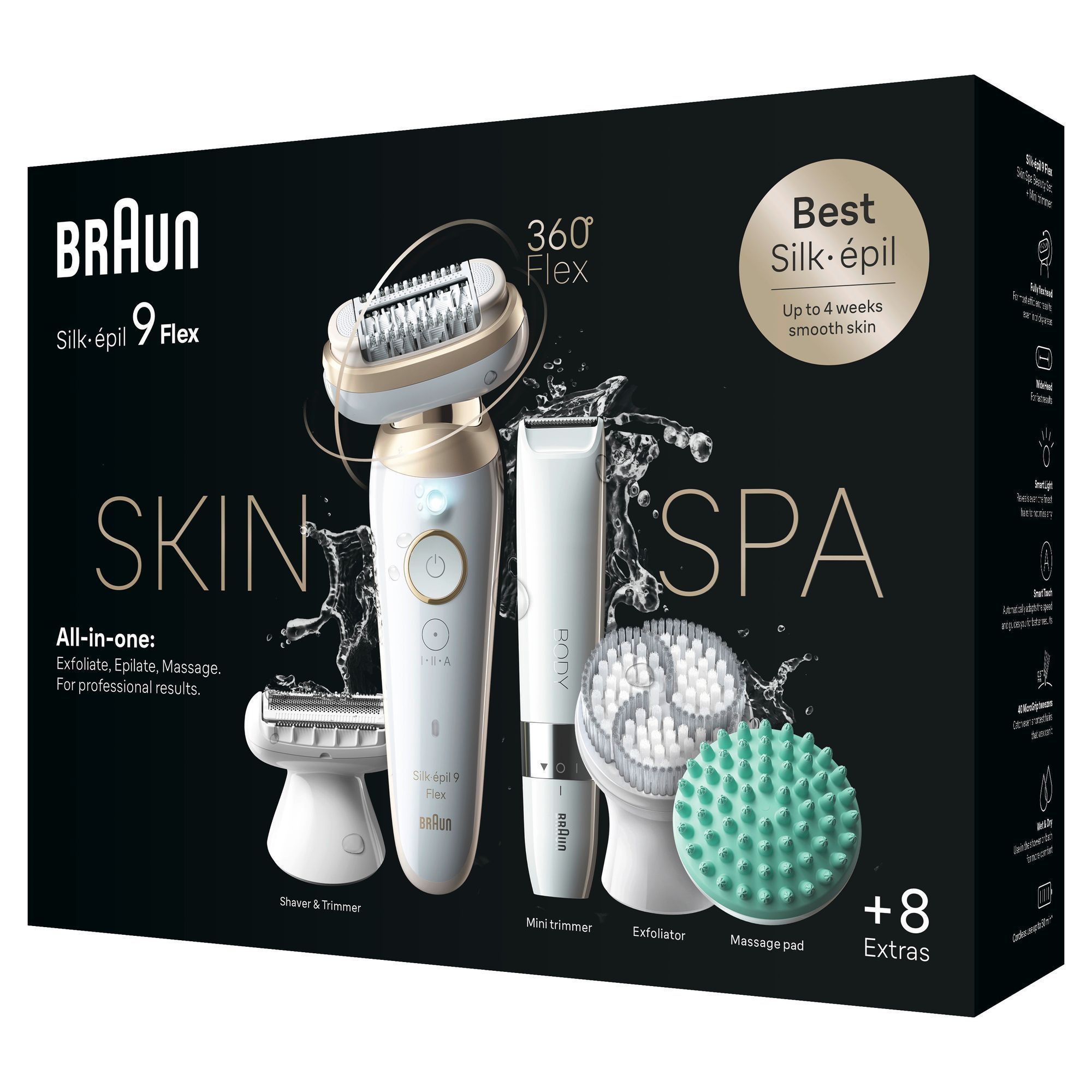 Braun Silk-épil 9 Flex 9-481 3D, Weiß/Gold