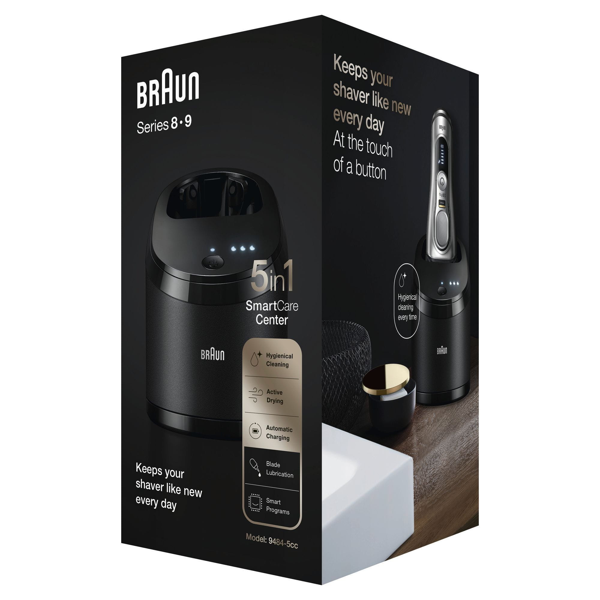 Braun 5-in-1 Reinigungsstation kompatibel mit den Braun Series 9 und Series 8 Elektrorasierern Verpackung