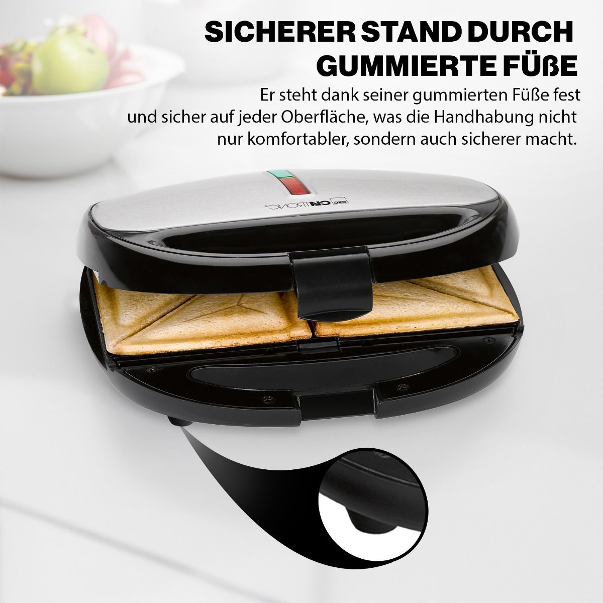 Clatronic Multigrill, Sandwichtoaster mit Wechselplatten ST/WA 3670