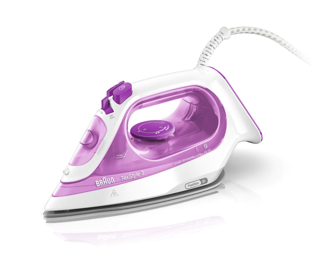 Braun TexStyle 3 Dampfbügeleisen SI 3030 Rosa