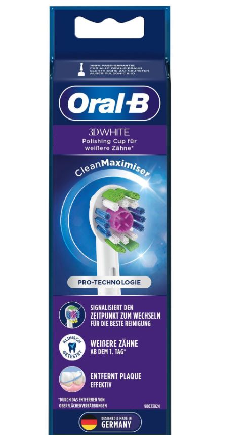 Oral-B 3D White Aufsteckbuerste CleanMaximizer 4 Stück