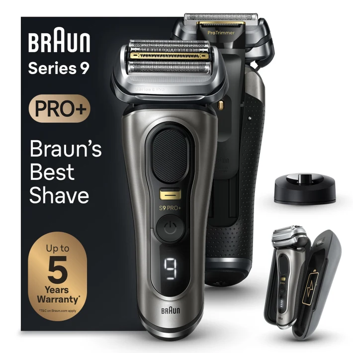 Braun Rasierer Series 9 Pro+ 9525s inkl. PowerCase, edles Metall