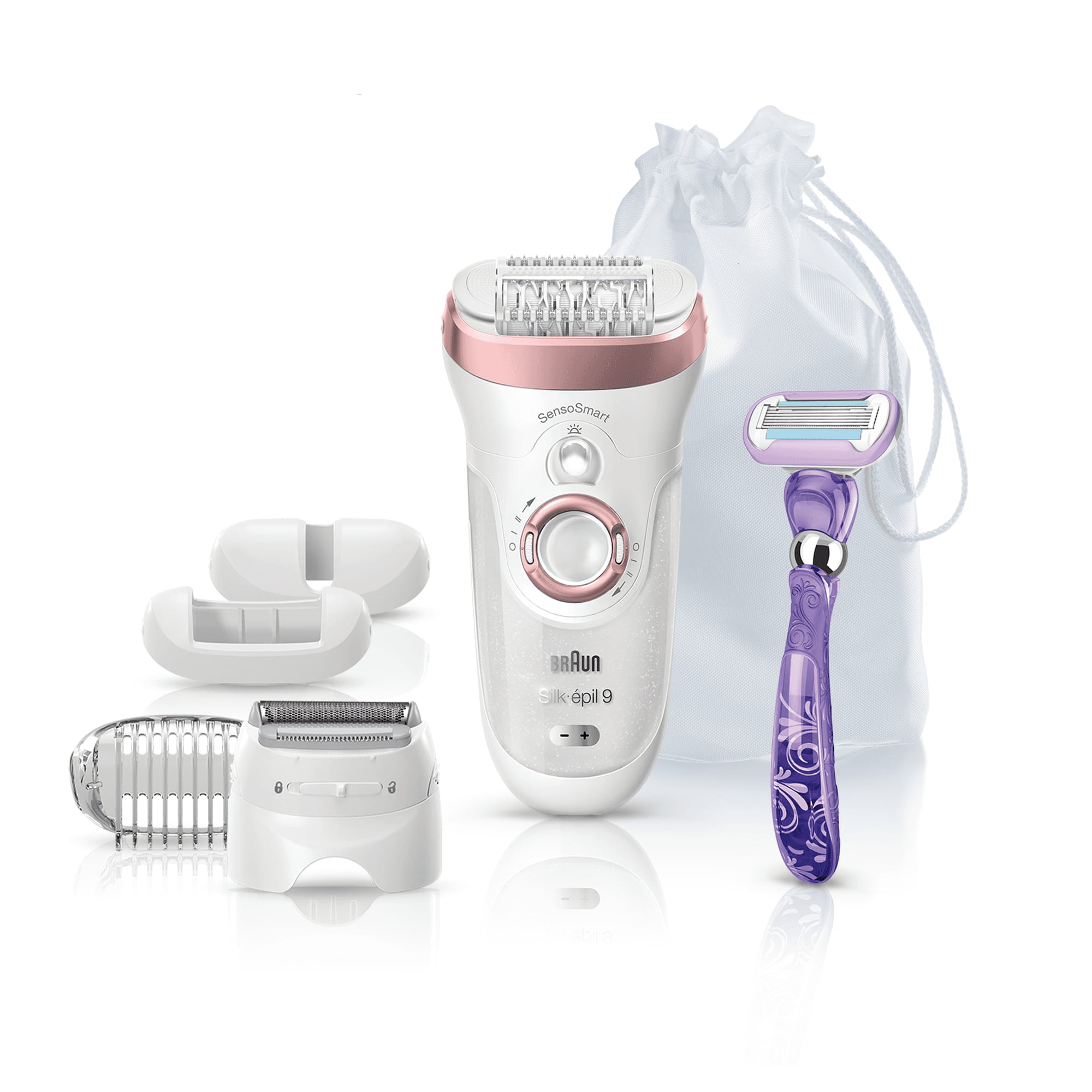 Braun Silk-épil 9 9-870 SensoSmart Epilierer mit 7 Extras,  Roségold