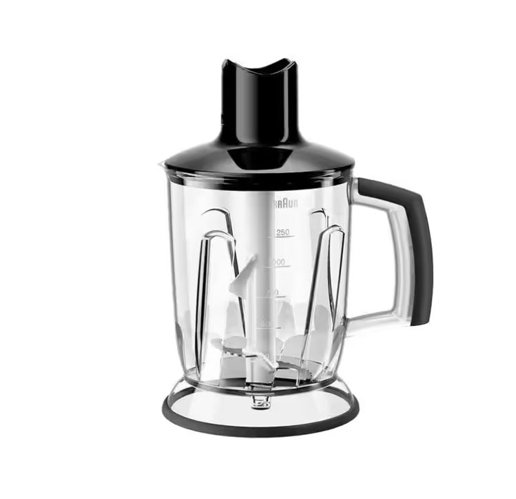 Zerkleinerer komplett schwarz 1250ml für Braun Stabmixer Typ 4130, 4199 MQ 40