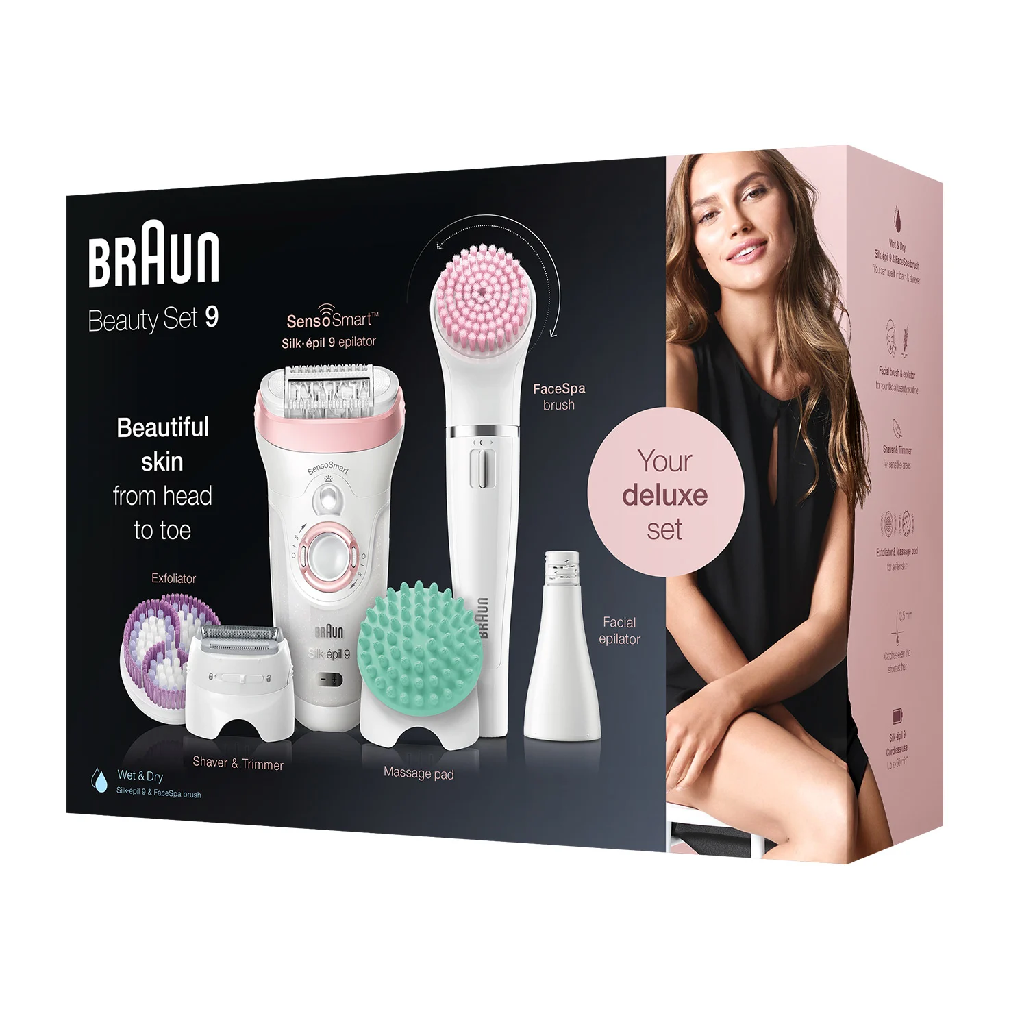 Silk-épil Beauty Set 9 9/995 BS Wet & Dry Epilierer inkl. Braun FaceSpa