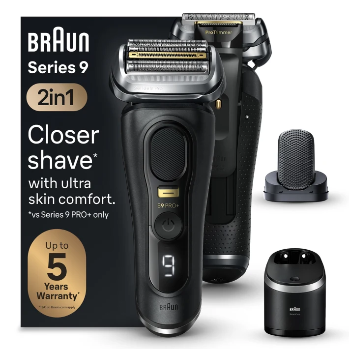 Braun Rasierer Series 9 Pro+ 9590cc mit 6-in-1 Reinigungsstation, schwarz