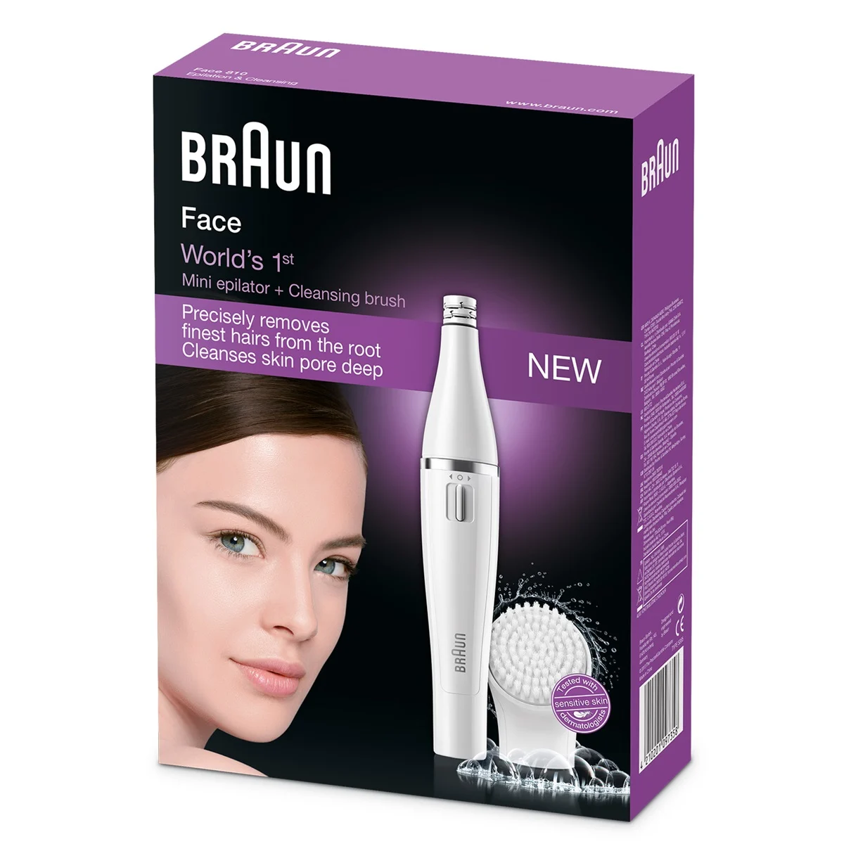 Braun Face 810 Gesichtsreinigungsbürste und -epilierer