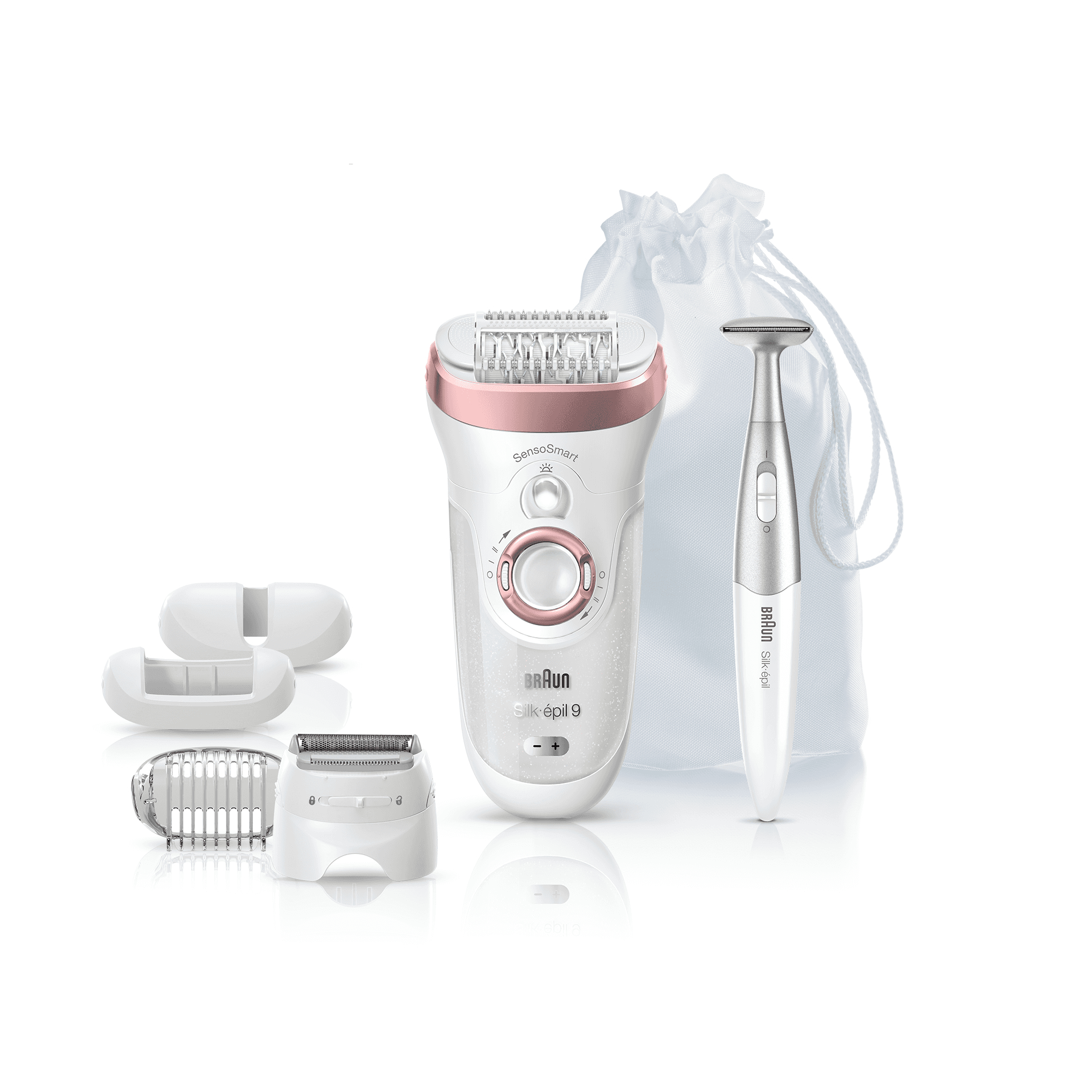 Braun Silk-épil Beauty-Set 9 9-890 SensoSmartTM, inkl. 7 Extras, rose/gold