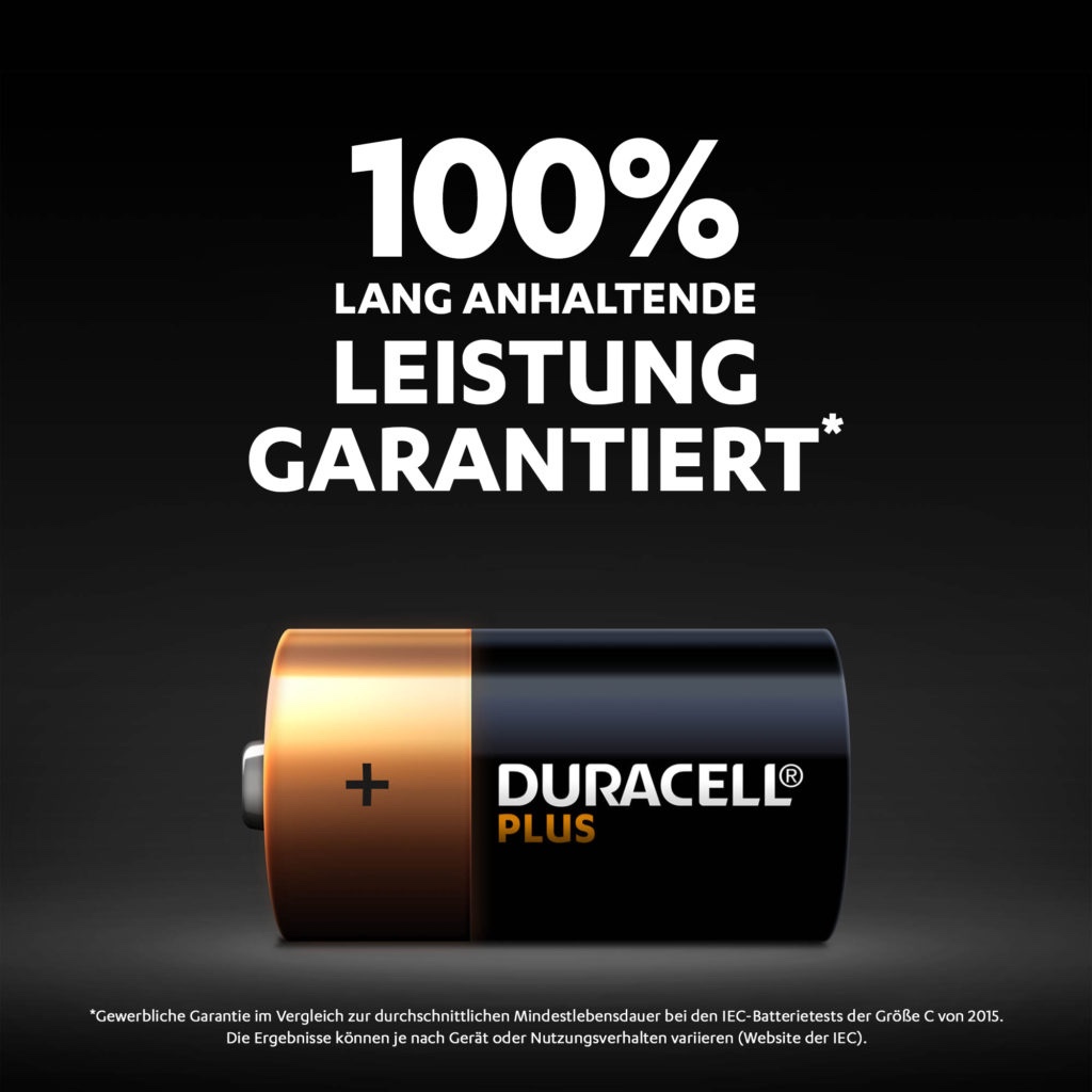 Duracell Plus Batterie, Leistung